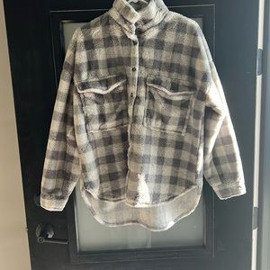 ACOA fuzzy flannel jacket